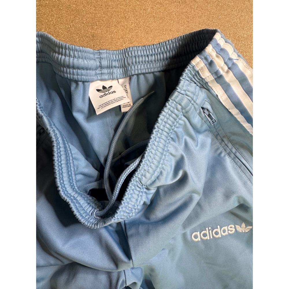 Adidas Originals Light Blue Colorblock Track Pants Mens M Joggers Y2k Trefoil - Picture 8 of 9
